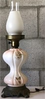 Hand Painted Vintage Lamp-Untested AS IS