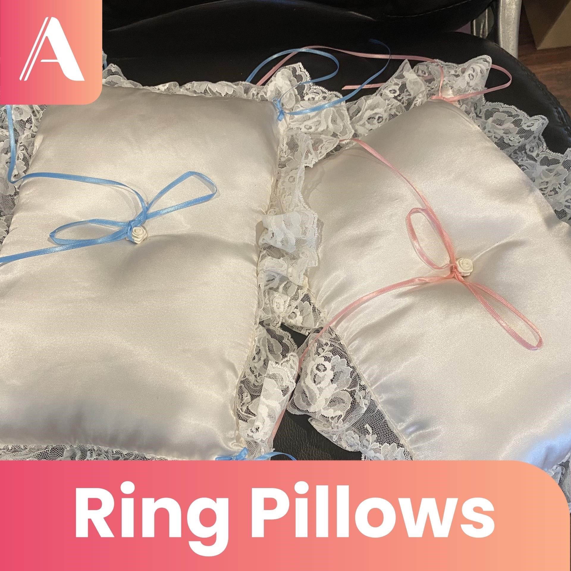 2 Wedding Ring Pillows