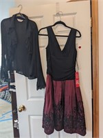Women's Dress Size 14 w/ Sheer Cardigan