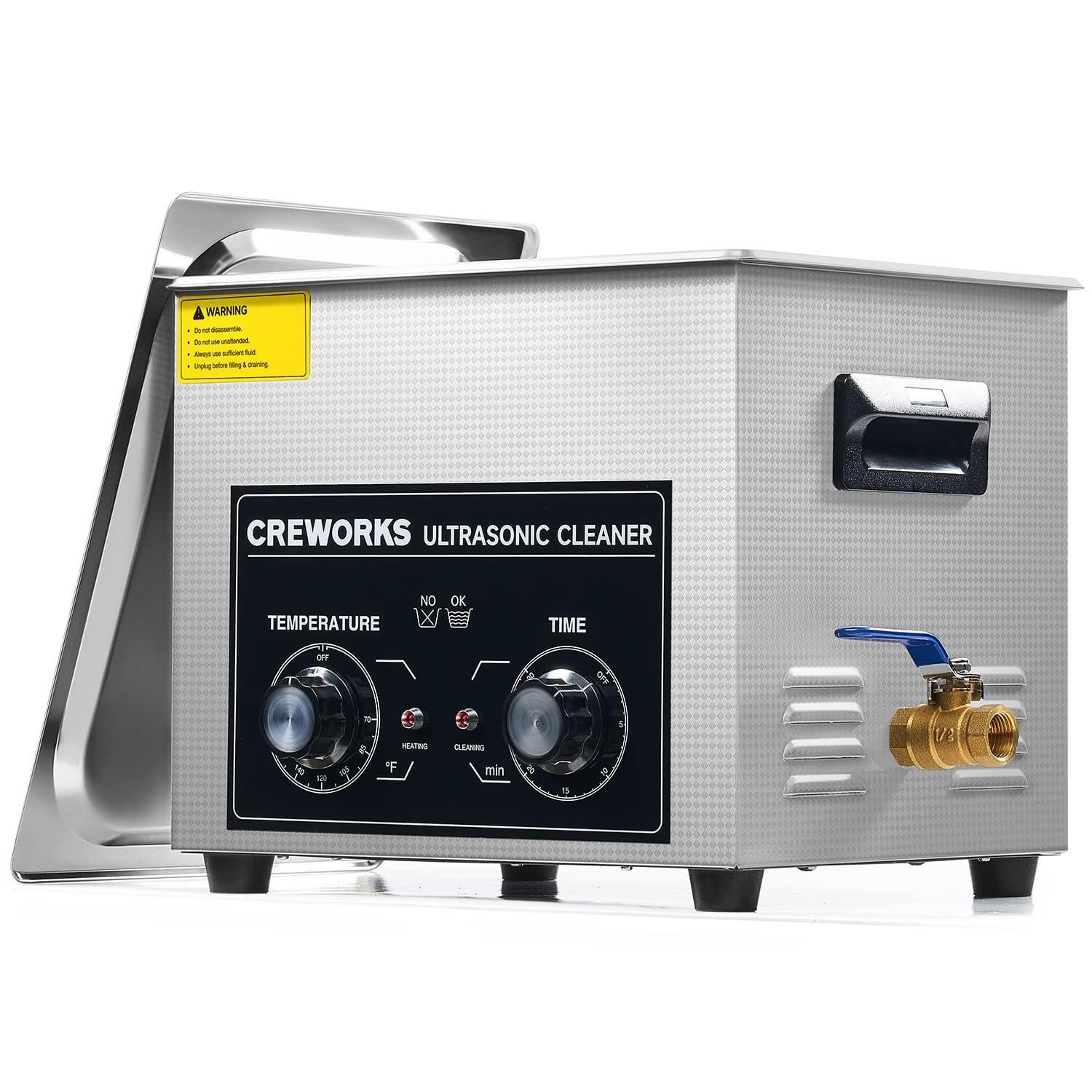 CREWORKS Ultrasonic Cleaner with Heater and Timer