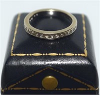 14k White Gold ARC Designer 17 Stone Diamond Ring