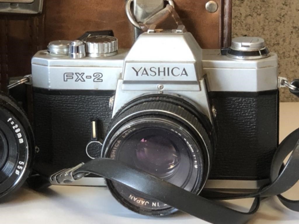 Vitnage Yashica Camera in case with accessories