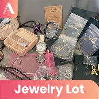 Lot/ Jewelry w/ Michael Kors Watch & Jewelry Box