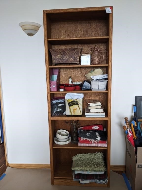 Tall Wooden Bookshelf *Contents Not Included*