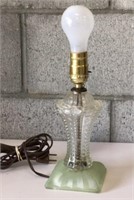 Vintage Glass Based Lamp-Green/Clear