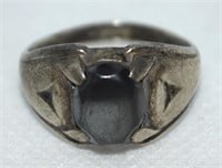 Vtg 925 Sterling C&C Onyx Stone Ring Size 7.5