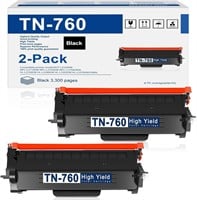 New $116--TN-760 Toner Cartridges 4 Pack All BLACK
