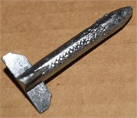 Vtg 3D Silvertone Metal Rocket / Missle Brooch