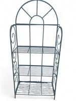 VTG. 4-Tier Green Metal Plant Stand/Bakers Rack