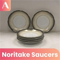 Noritake Handpainted Saucer Set