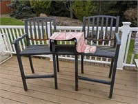 Metal Bench Chairs H-46.5" W-59" D-21"  (Balcony)