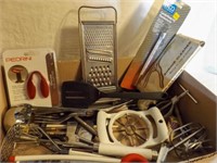 Kitchen utensils-candy thermometer, cheese graters