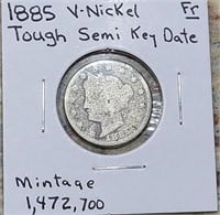 1885 Key Date V Nickel