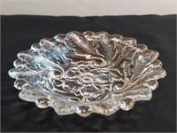 Clear Indiana Cabbage Rose Tidbits Dish 5.5"
