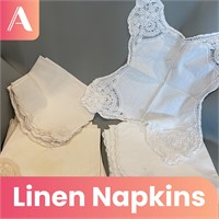 12 Linen Napkins and a Doily