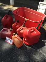 GAS CANS- 6 ASSORTED SIZES