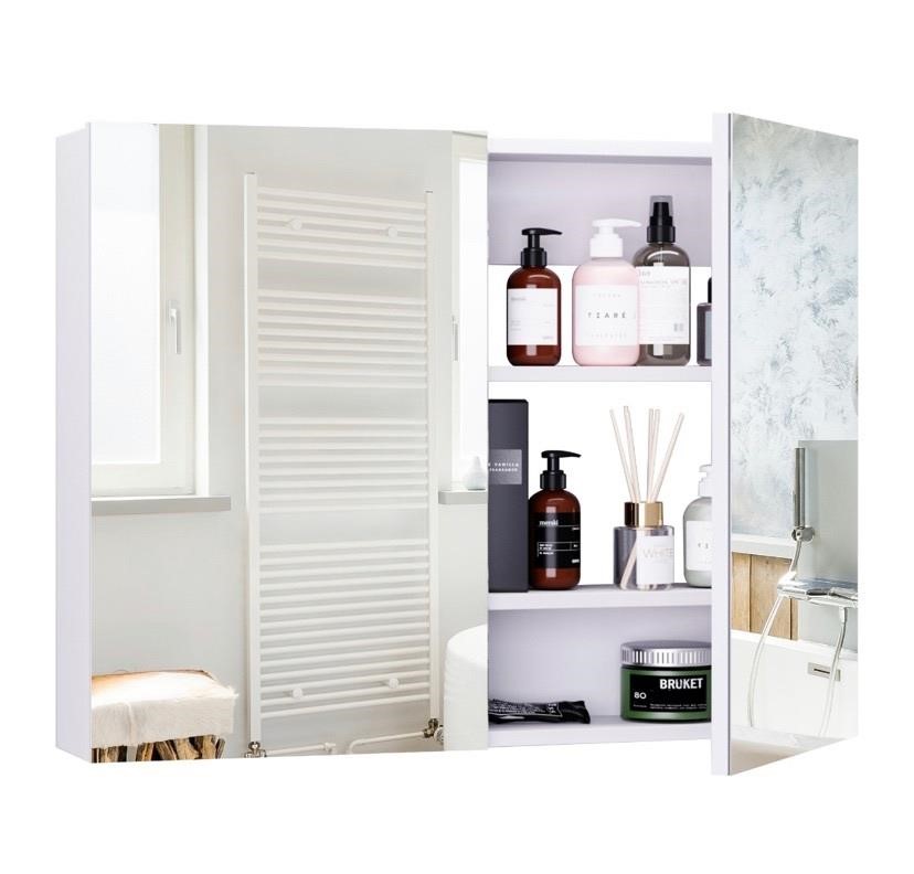 $130 Homcom double mirror wall mounted cabinet
