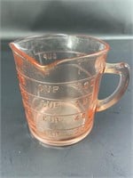 Vtg Kellogs Pink Depression Glass Measuring Cup
