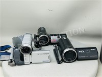 3 Sony handy cams- No cords