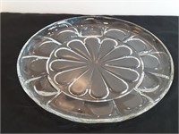12" Glass Cake Plate By Leonard Silver