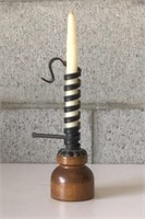 Vintage Courting Candle with Holder