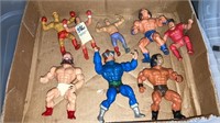 Vintage toy wrestling figures 8 pcs movable