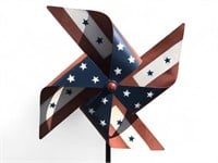 VTG. Metal American Flag Garden Pinwheel Stake