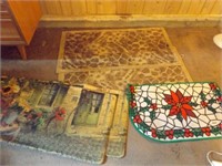 5 Throw rugs, 2 matching sets, Longest rugs 44"