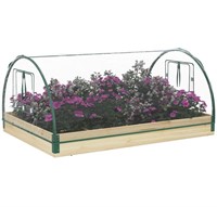 $101 Outsunny 12 pocket raised garden bed covered