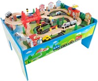 Hey! Play! Wooden Train Set Table