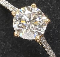 $4855 14K  Lab Diamonds(1.13Ct,Si1,E) Weight1.68Gm
