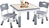 SEALED - FUNLIO Kids Table and 2 Chairs Set, Heigh