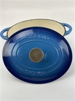 Blue Ombre Crofton Enameled Cast Iron Oval Dutch