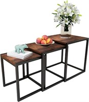 HAHRIR Nesting Table Set of 3 Side Tables, Coffee