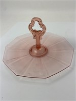 Art Deco Cambridge Pink Depression Glass Handled