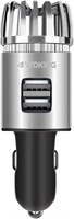 12V Car Air Purifier Ionizer  Dual USB (Silver)
