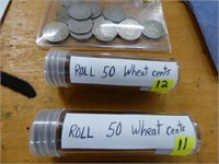 ROLL OF 50 WHEAT CENTS MIXED DATES