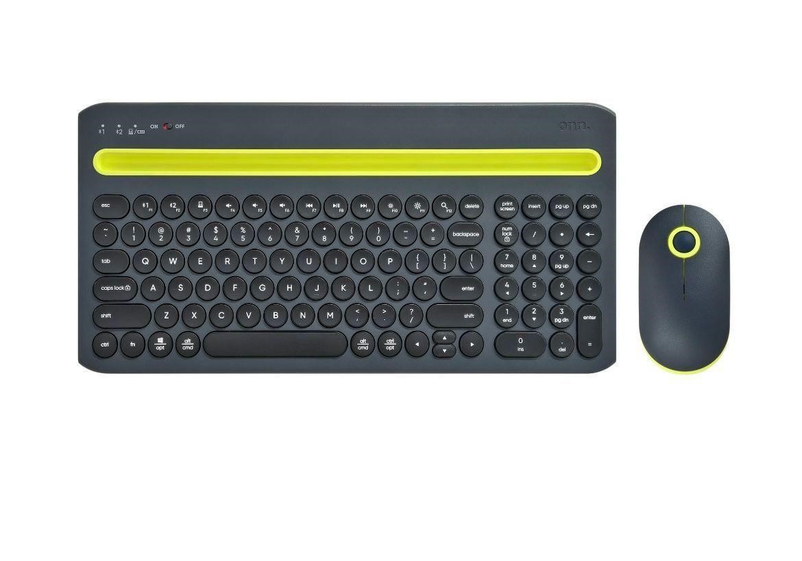 Multi-Device Wireless Keyboard, Button Mouse Set