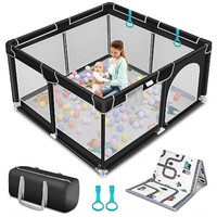 Suposeu Baby Playpen with Anti-Slip Mat for Indoo