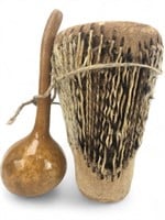 Native Drum & Gourd Rattle