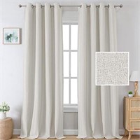 H.VERSAILTEX Linen Blackout Curtains 84 Inches Lon