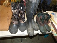 3 PAIRS OF BOOTS SIZE 9