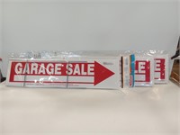 Three Garage Sale Signs 6" x 24"