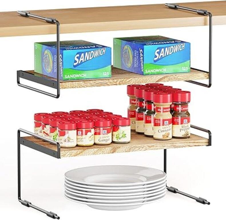 SpaceAid Cabinet Shelf Organizers 2 Pack, Kitchen