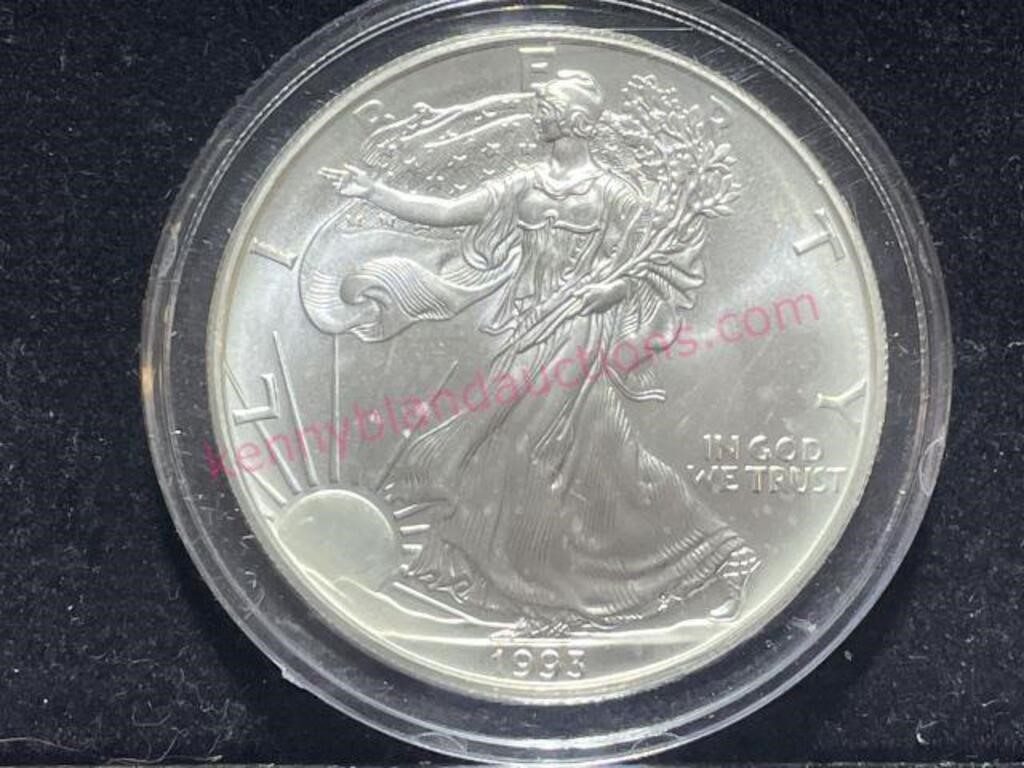 1993 American Eagle Silver Dollar (1ozt .999) Unc