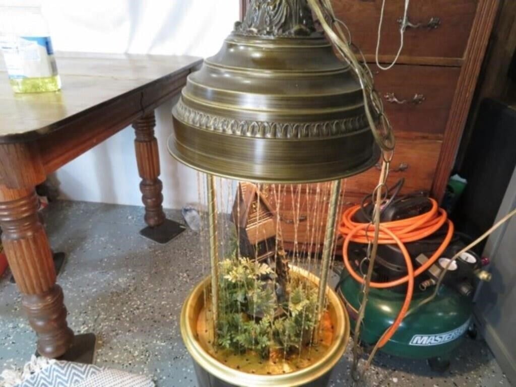 ANTIQUE HANGING OIL RAIN LAMP