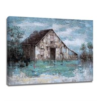 Modern Cabin in the Woods Canvas in Multi-color D