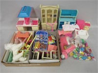 2 BOX LOTS OF BARBIE SIZED DOLL FURNITURE: