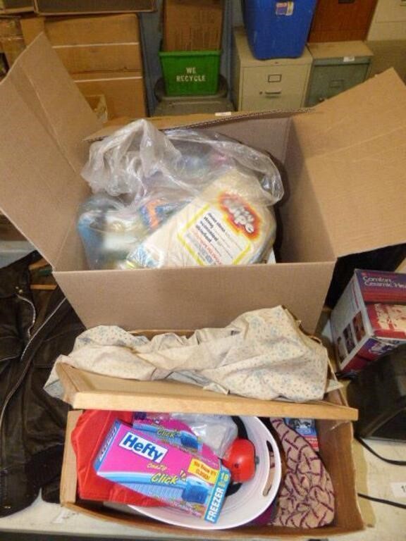 2 BOXES CLEANING SUPPLIES MOST NEW
