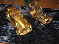 (2) Brass Type Car Banks